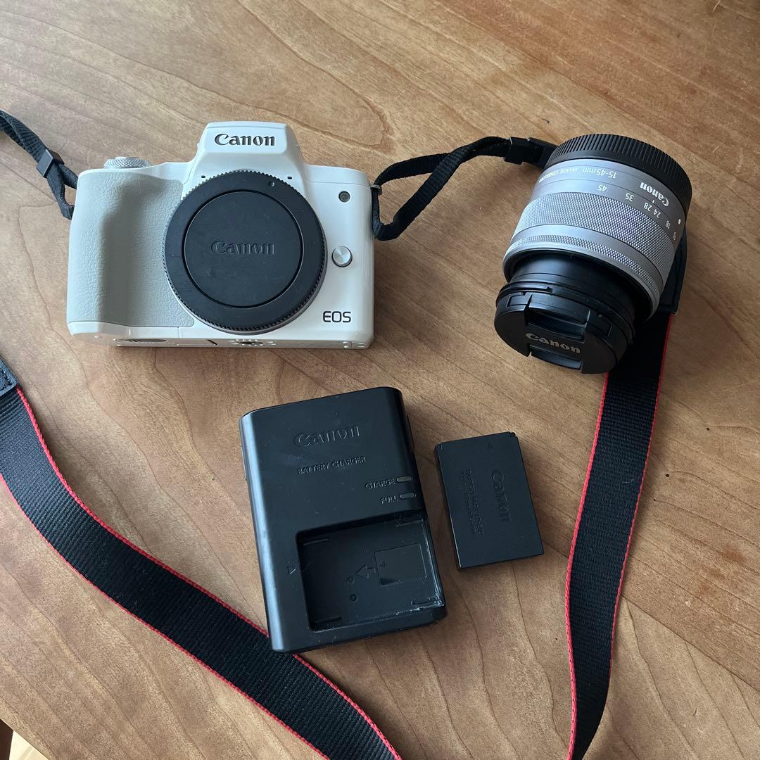 Canon EOS Ｍ50 ミラーレス一眼 ホワイト レンズ付き