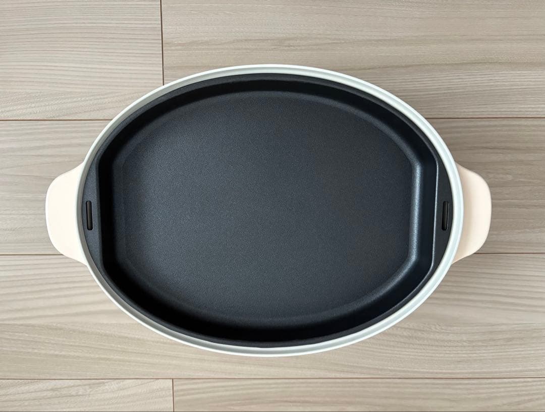 BRUNO オーバルホットプレート クリーム色