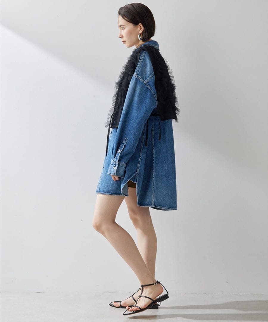 Whim Gazette 【インフルエンサーコラボ】刺繍デニムシャツ美品