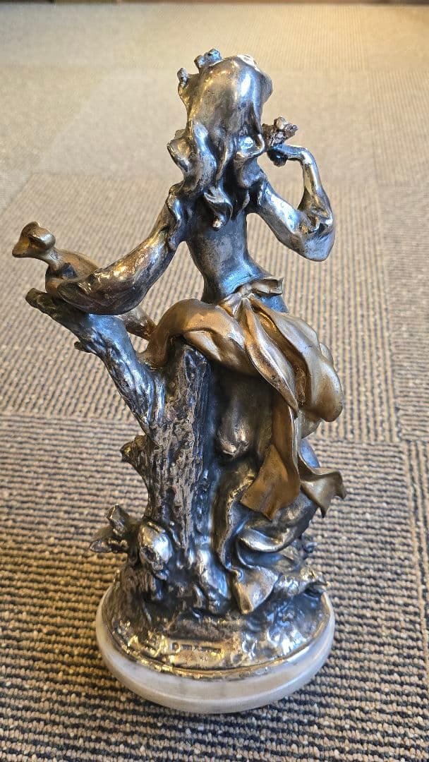 女性像　銀色　900刻印　2780g　　アンティーク