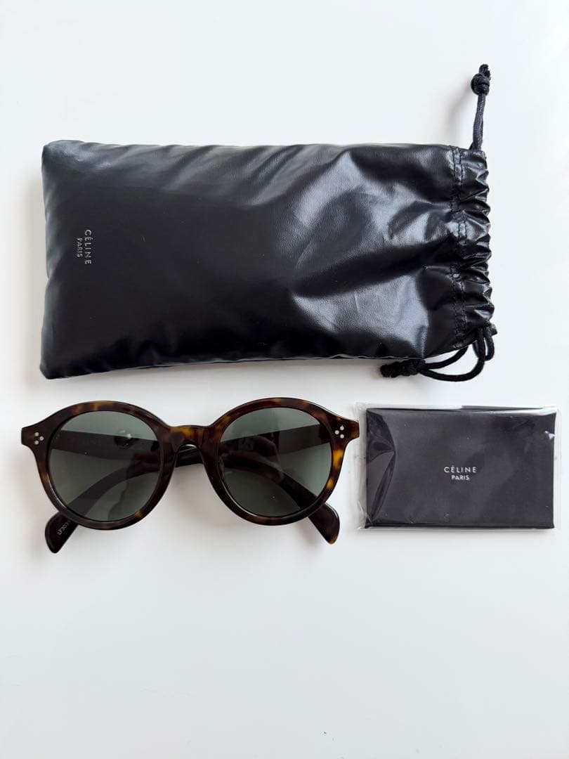 最終お値下げ《希少》old CÉLINE ブラウン ラウンドサングラス