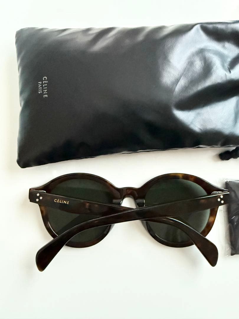 最終お値下げ《希少》old CÉLINE ブラウン ラウンドサングラス