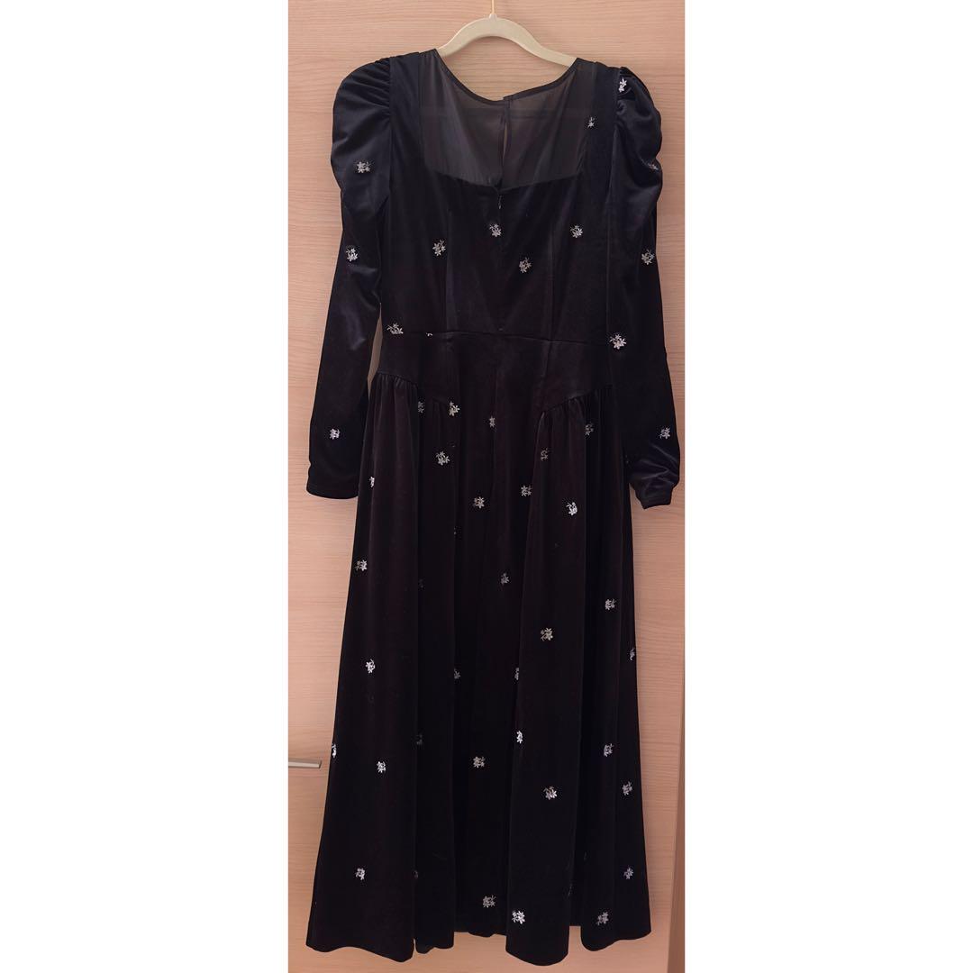 ワンピース Her lip to Belmont Floral Velour Dress M