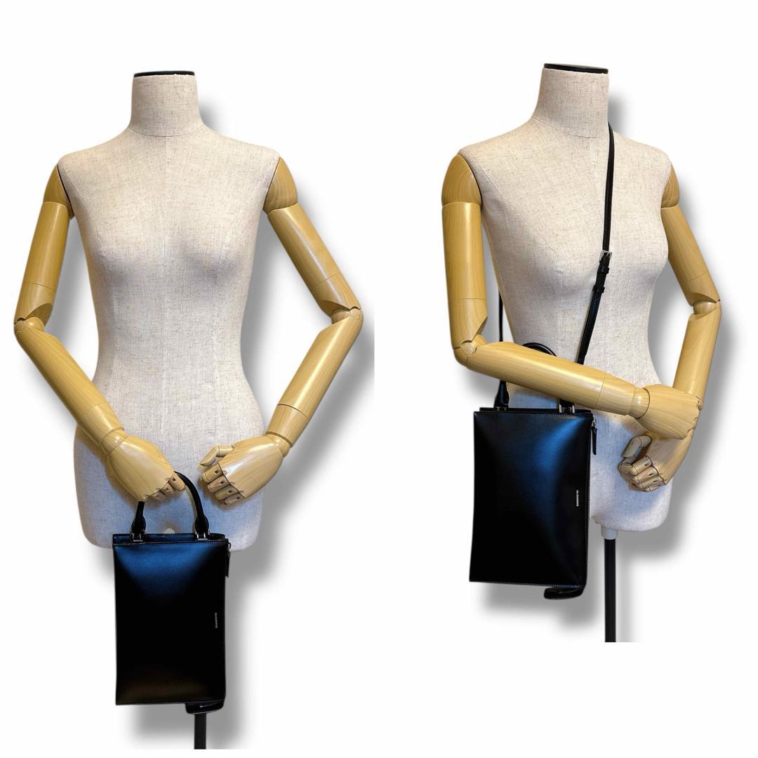 ジルサンダー ハンドバッグ トゥーティー ブラック ブランド 美品 SMサイズ