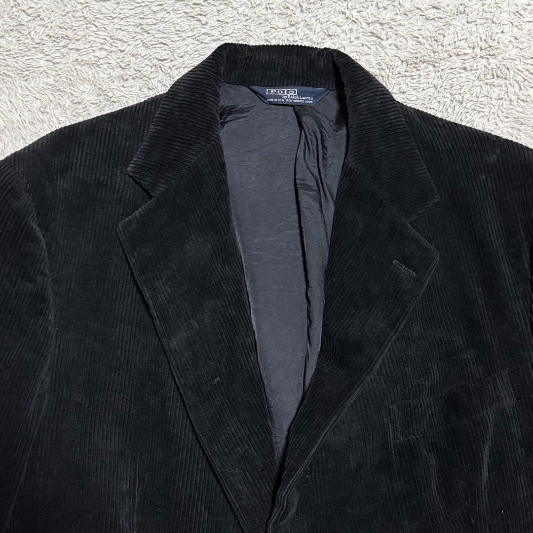 80s 超希少ラルフローレン　テーラードジャケット　太畝　コーデュロイ　POLO