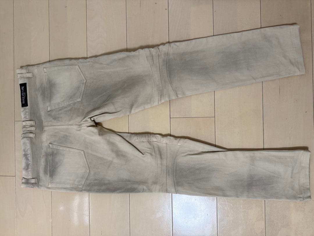 バルマン　ベージュ デニム30