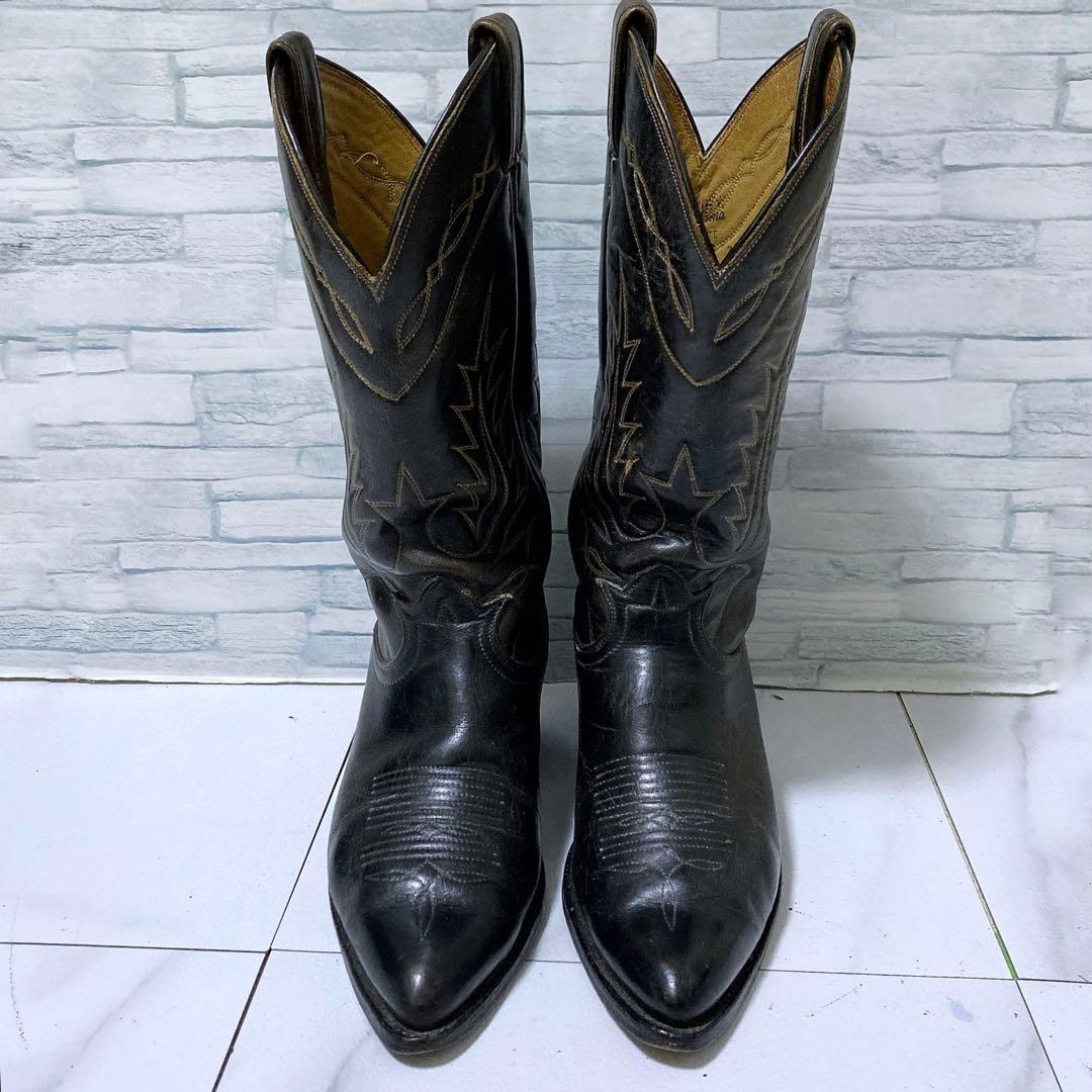 TONY LAMA トニーラマ ウエスタンブーツ 本革 25 ブラック 黒 7D