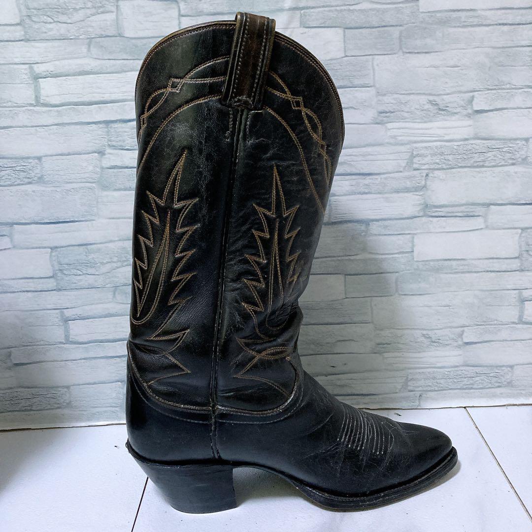 TONY LAMA トニーラマ ウエスタンブーツ 本革 25 ブラック 黒 7D