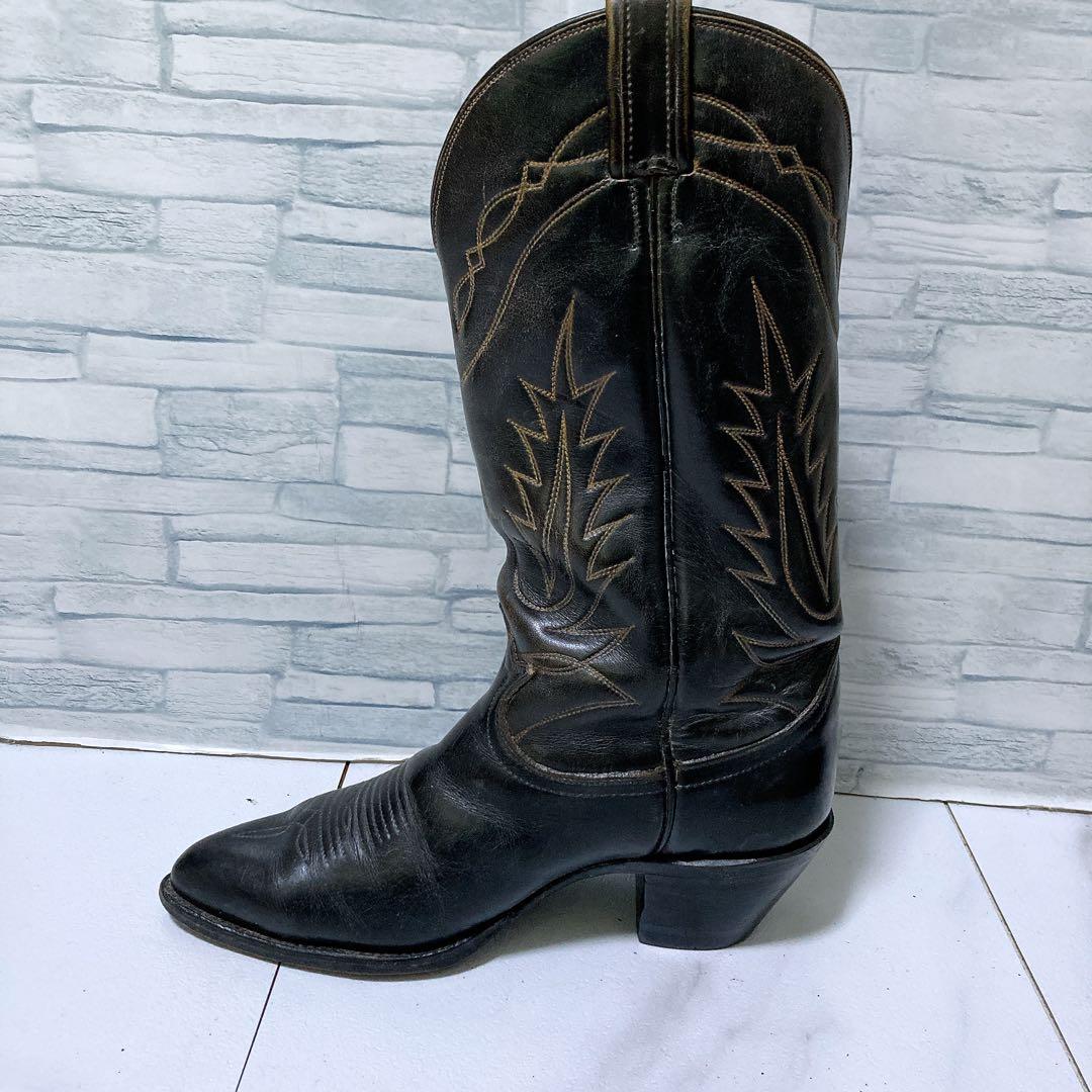 TONY LAMA トニーラマ ウエスタンブーツ 本革 25 ブラック 黒 7D