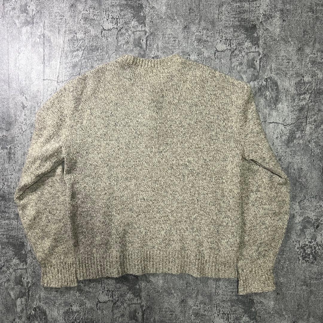 【vintage】希少　USA製　ヘンリーネックニット　グレー　古着　一点物
