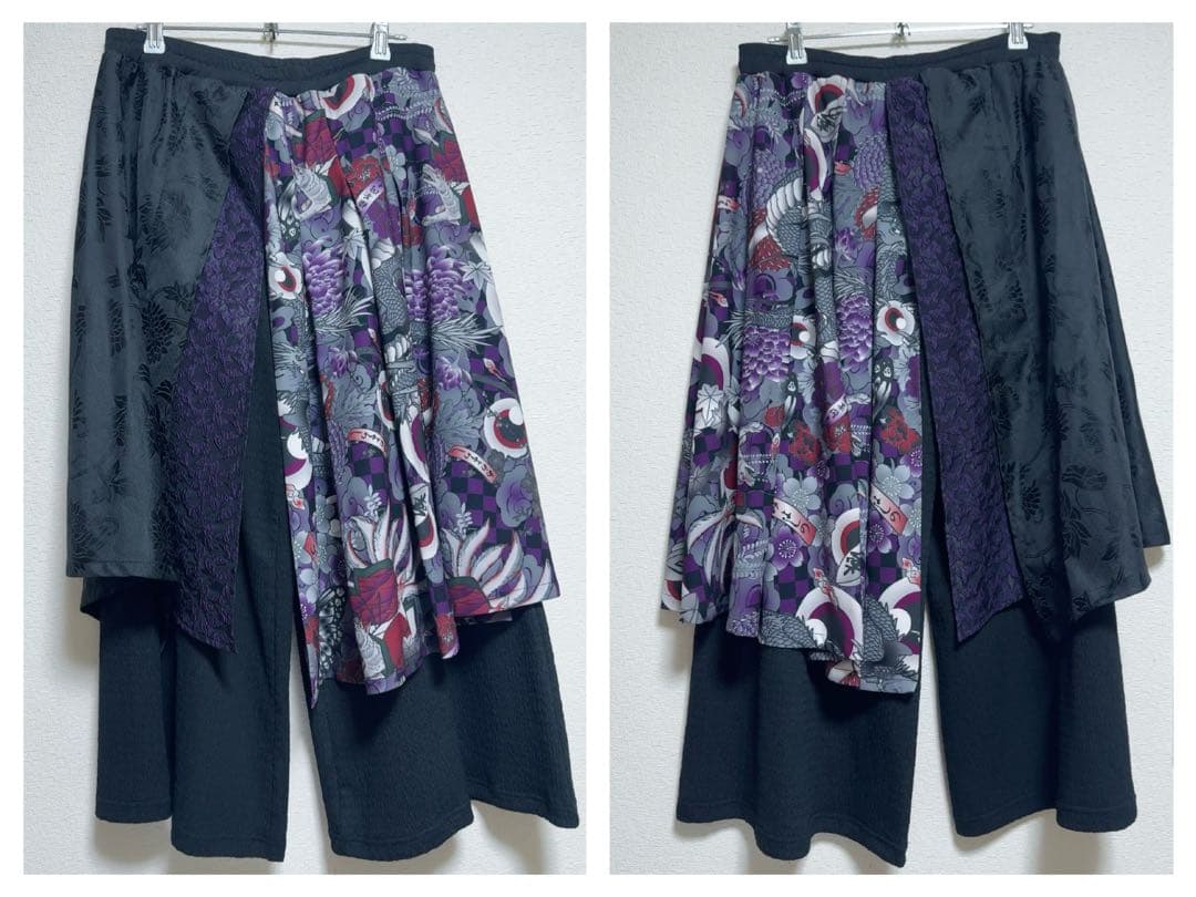 Qutie Frash 8分丈袴パンツ 紫