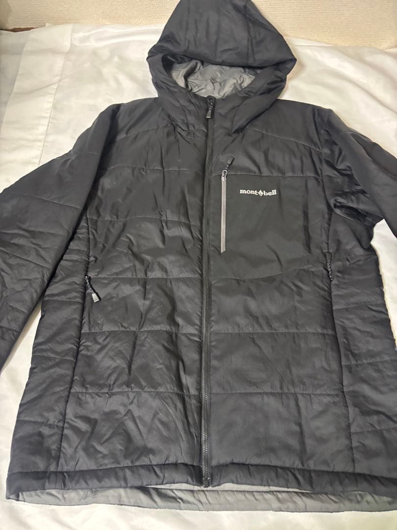 モンベル サーマラップ パーカ リバーシブル 撥水加工 Lサイズ 黒