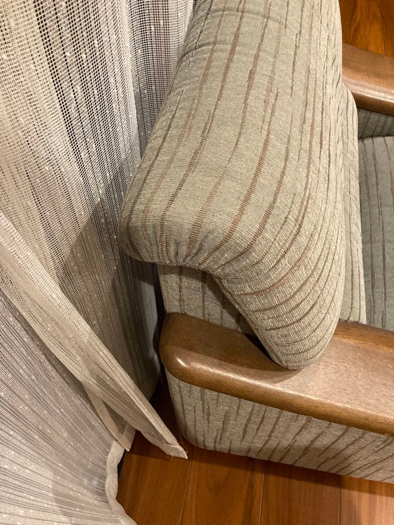 送料込み！カリモク家具 1Pソファ！北欧/和モダン/ビンテージ家具/カフェ