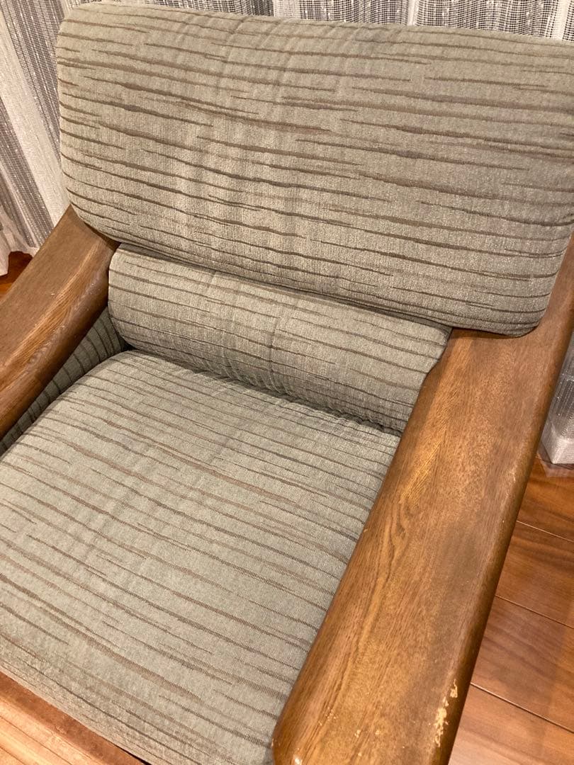 送料込み！カリモク家具 1Pソファ！北欧/和モダン/ビンテージ家具/カフェ