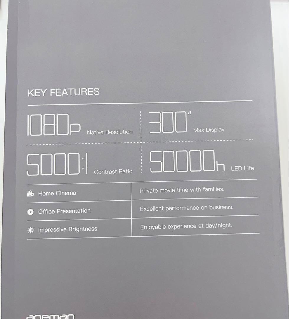 プロジェクター 7500ルーメンAPEMAN LC6501920×1080P