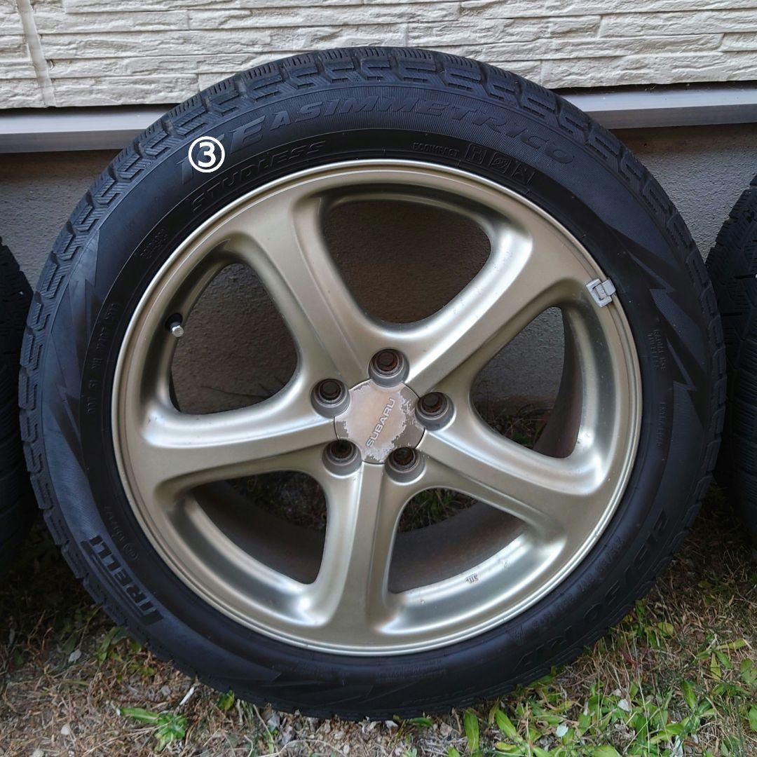 BH型レガシィ純正ホイール＆PIRELLIスタッドレスタイヤセット