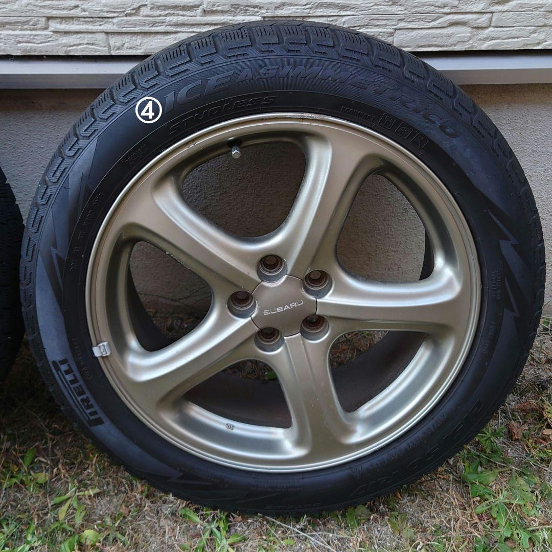 BH型レガシィ純正ホイール＆PIRELLIスタッドレスタイヤセット
