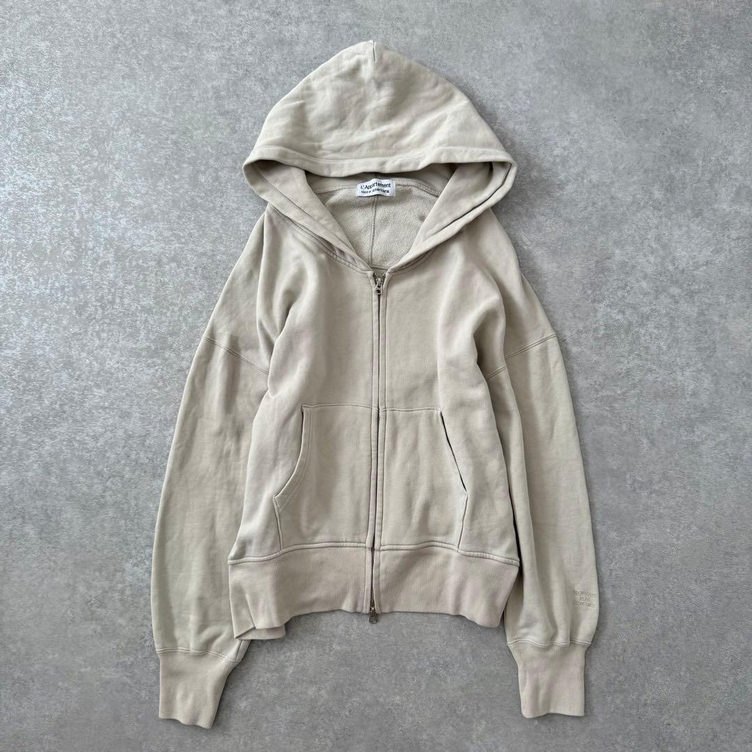 定価2.2万 アパルトモン別注 AMERICANA ワイドフルジップフーディー