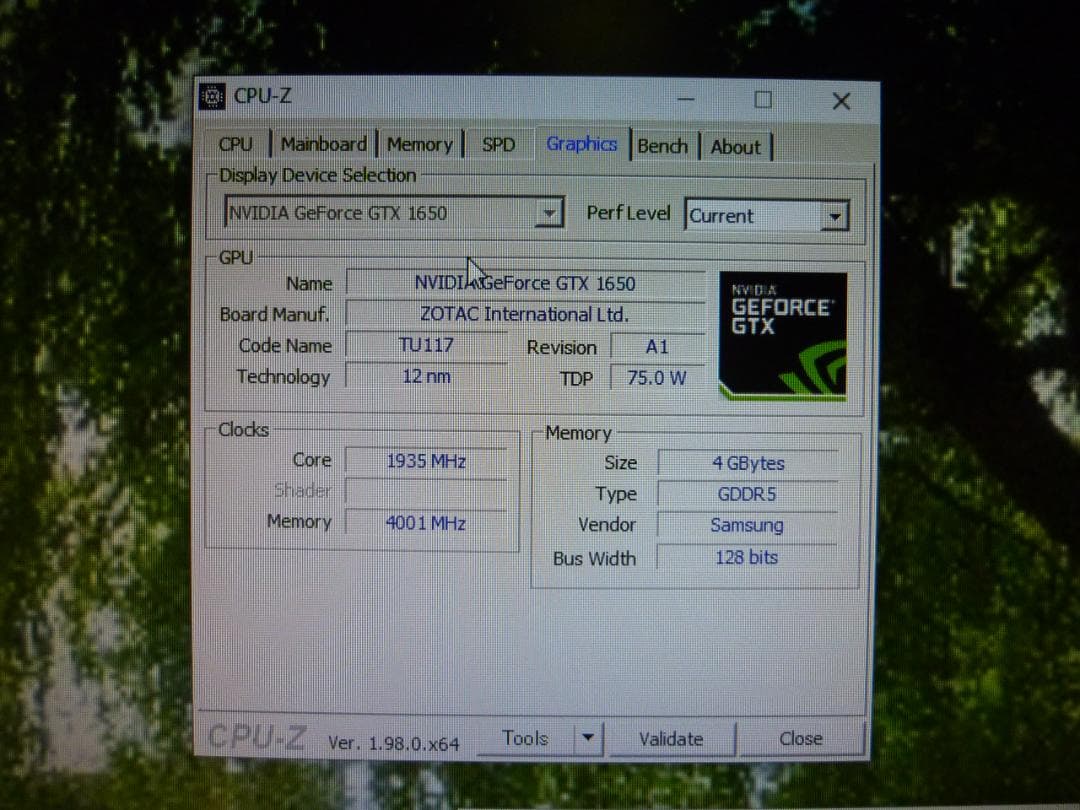 GEFORCE GTX1650 補助電源不要 動作確認済 グラボ +オマケ付！