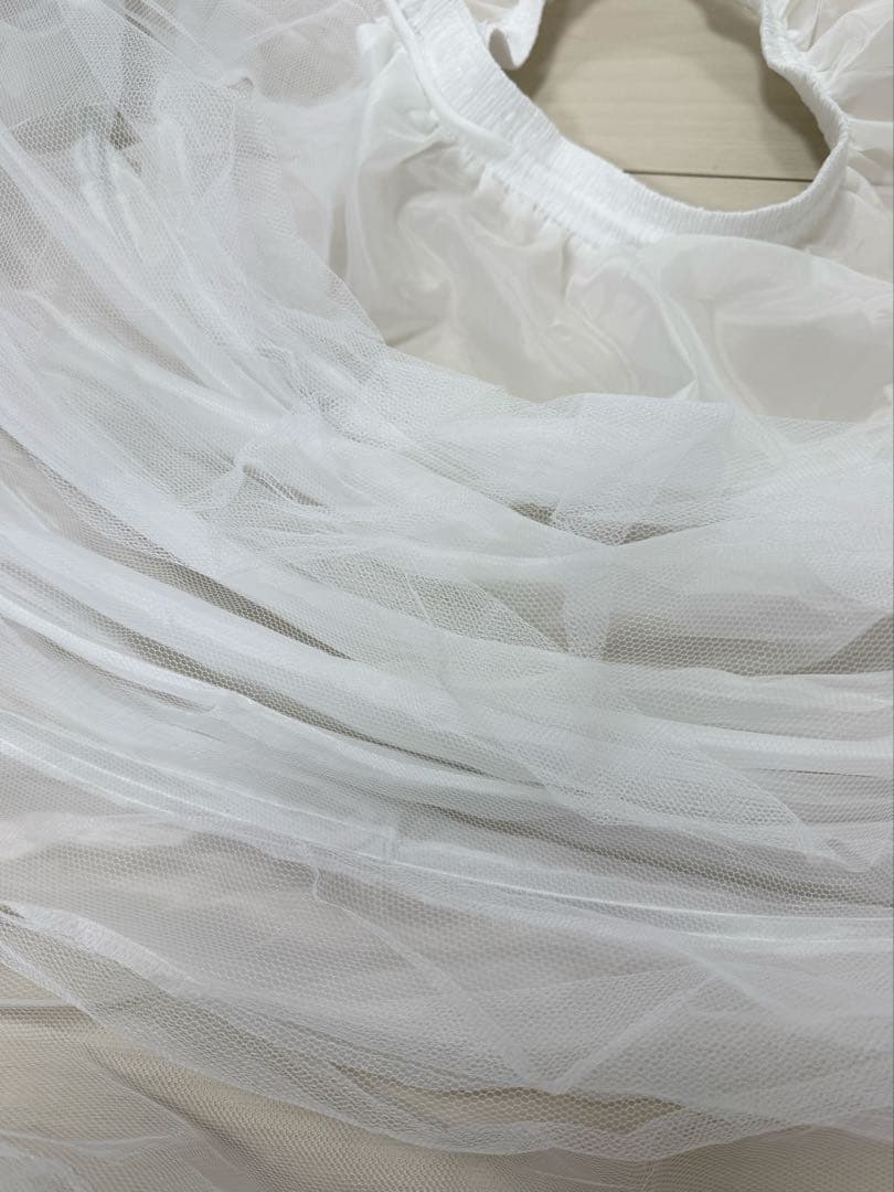 ウェディングドレス　パニエ付き