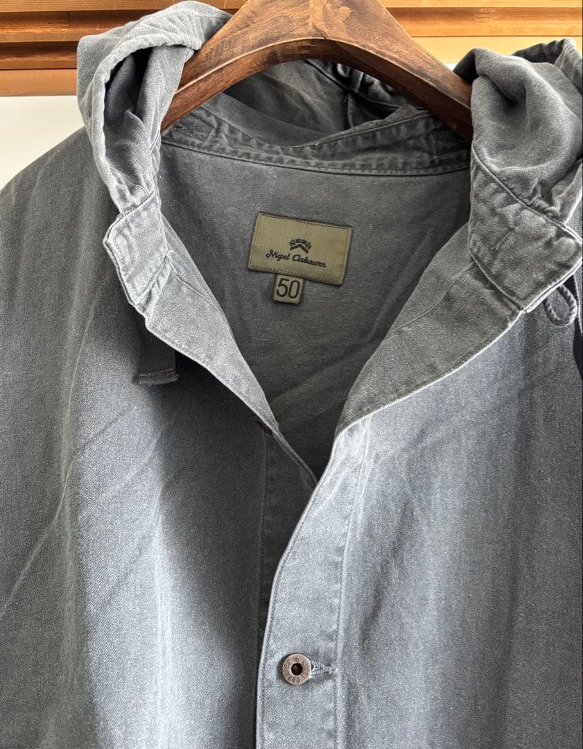 ナイジェルケーボン ガンナージャケット ピグメント チャコール 50