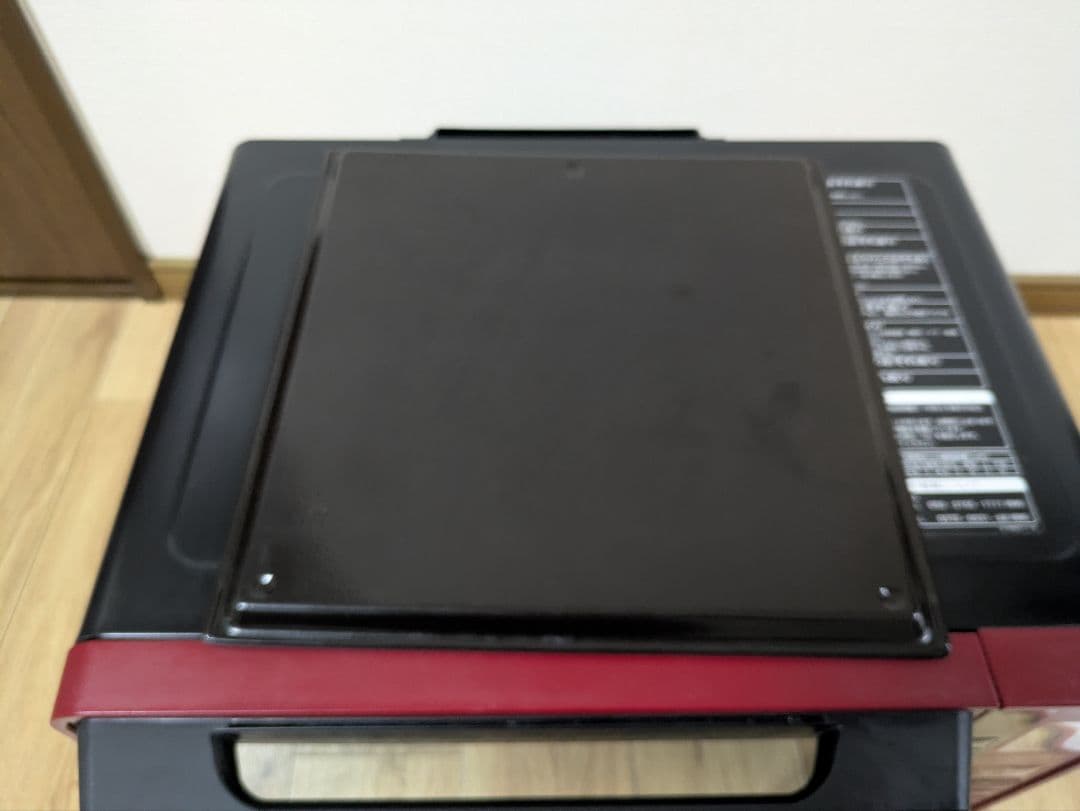 2021年製　HITACHI 赤色 オーブンレンジ トレイ付き