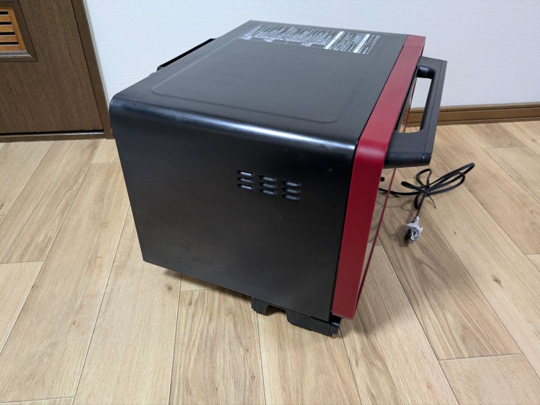 2021年製　HITACHI 赤色 オーブンレンジ トレイ付き