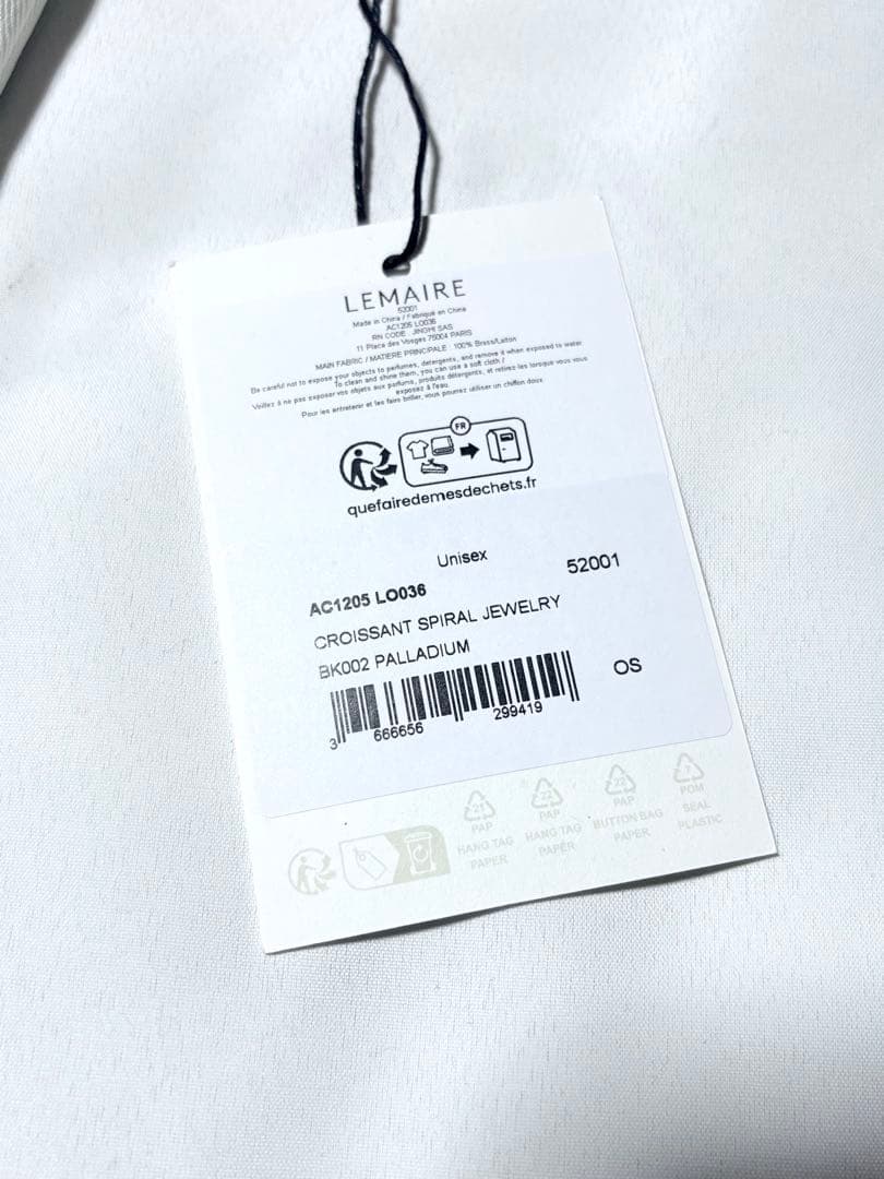 ルメール LEMAIRE CROISSANT SPIRAL JEWELRY