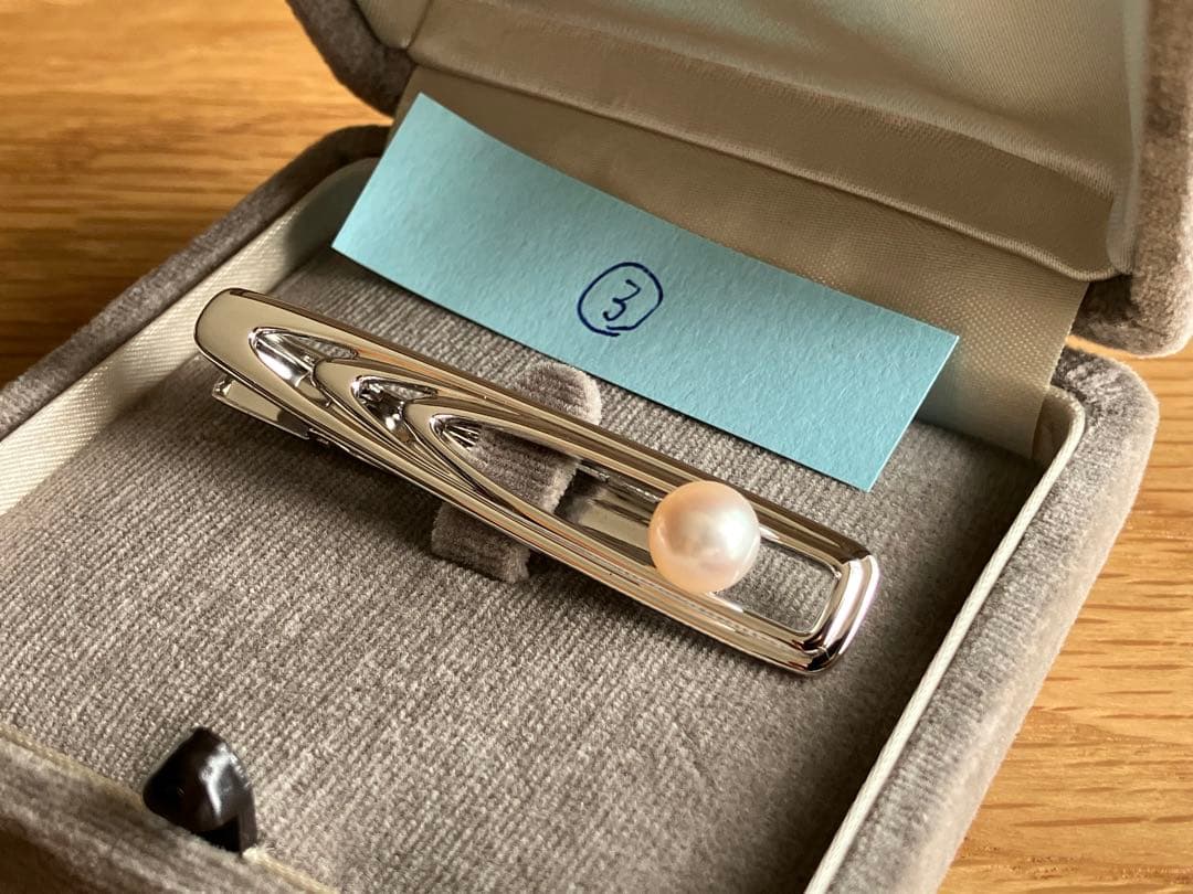 ③新品未使用 Mikimotoミキモトネクタイピン あこや真珠シルバー