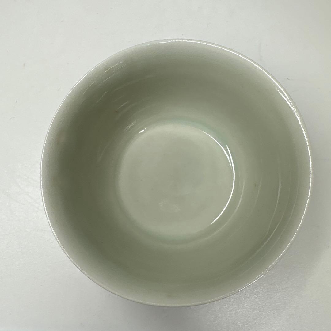 中国古玩　大明成化年製　豆彩チキンカップ　口径8.2㎝　東さ7-0411①