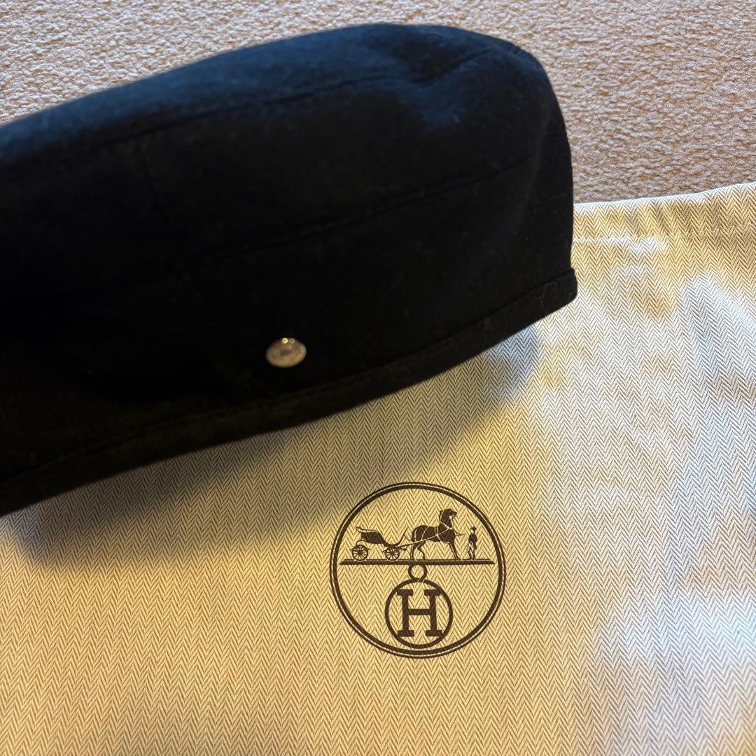 美品 HERMES エルメス ベレー帽 サントノーレ 59
