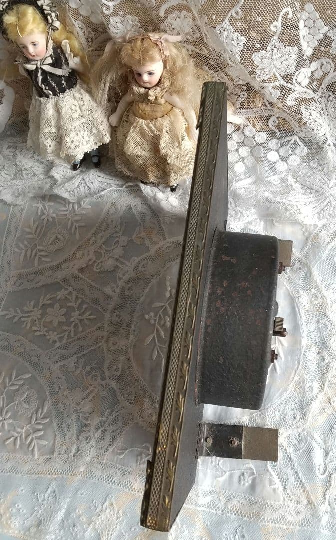 角型❀アンティーク　プチポワン時計　イギリス製♪可動確認済