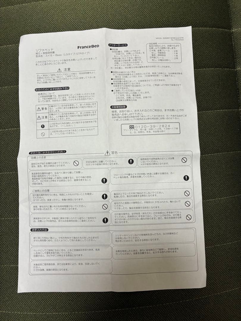 FranceBed ソファベッド　スイミーBasic green
