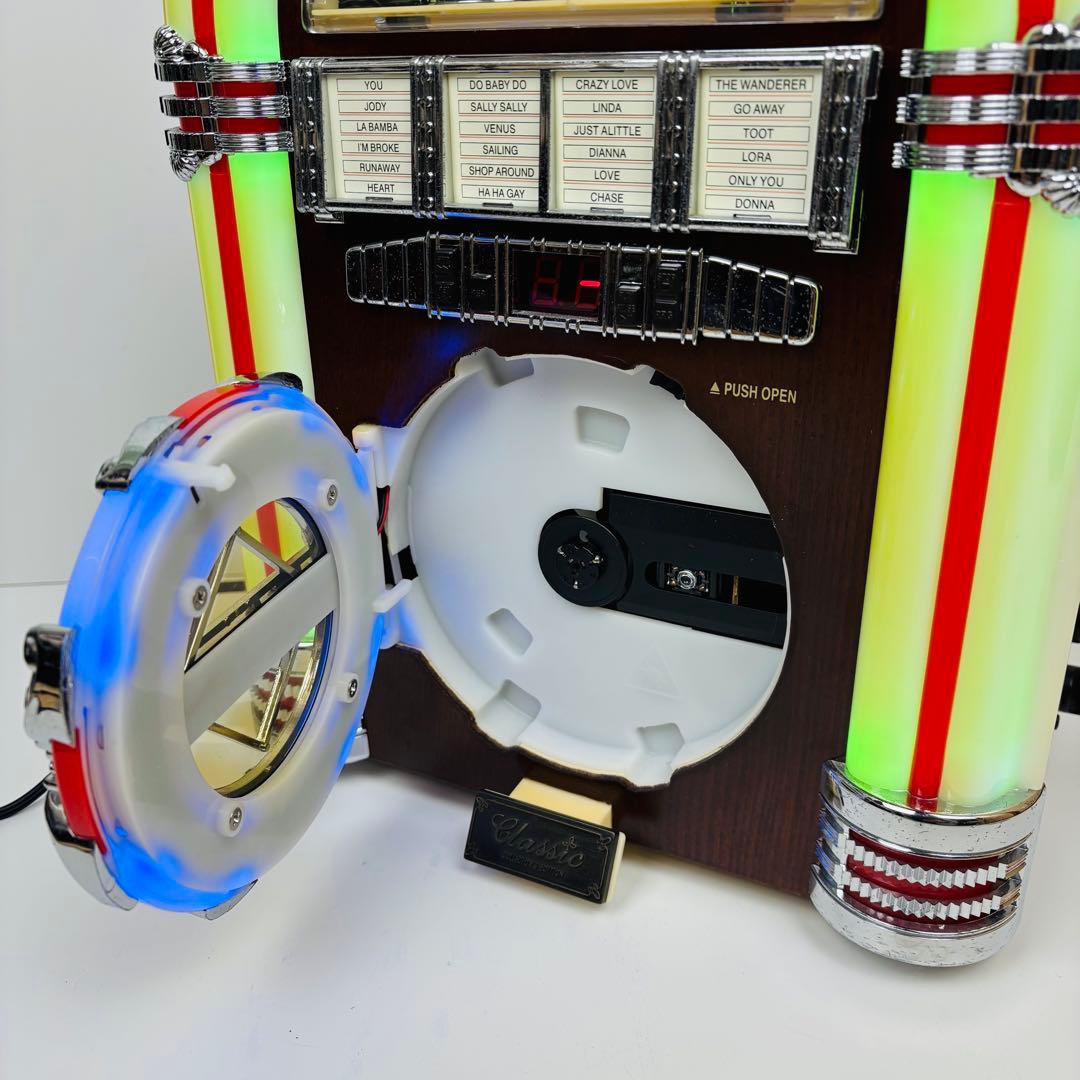 【希少】ジュークボックス型　CDプレーヤー AM FMラジオ