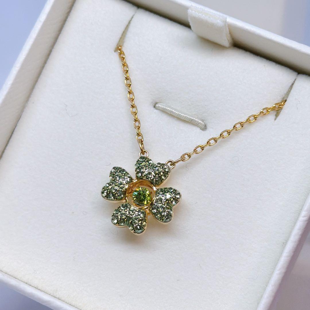 スワロフスキー Idyllia クローバー ペンダント ゴールド ネックレス