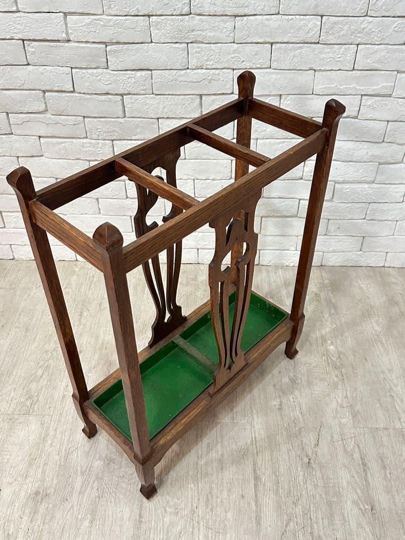 ⭐️【ディー】イギリス　アンティーク　傘立て　スタンド　オーク材　希少