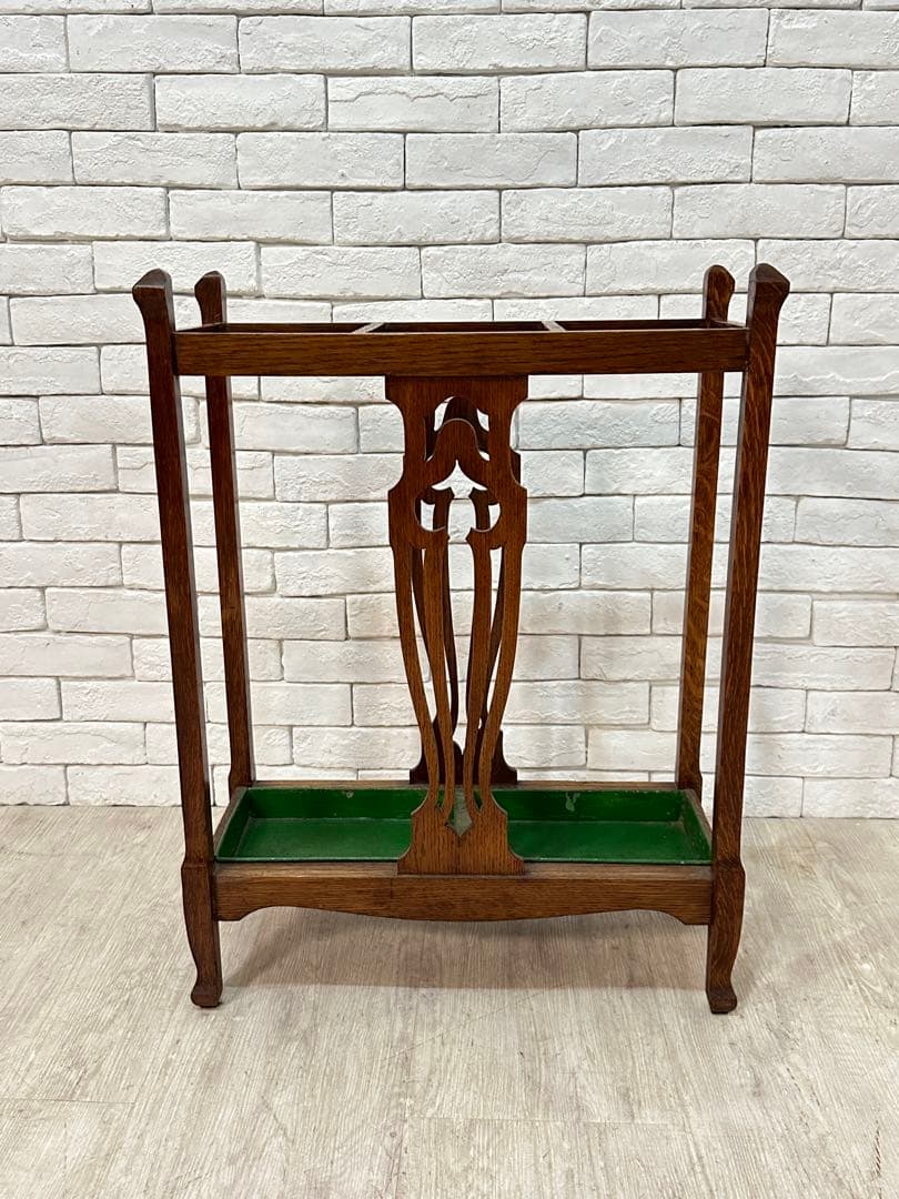 ⭐️【ディー】イギリス　アンティーク　傘立て　スタンド　オーク材　希少