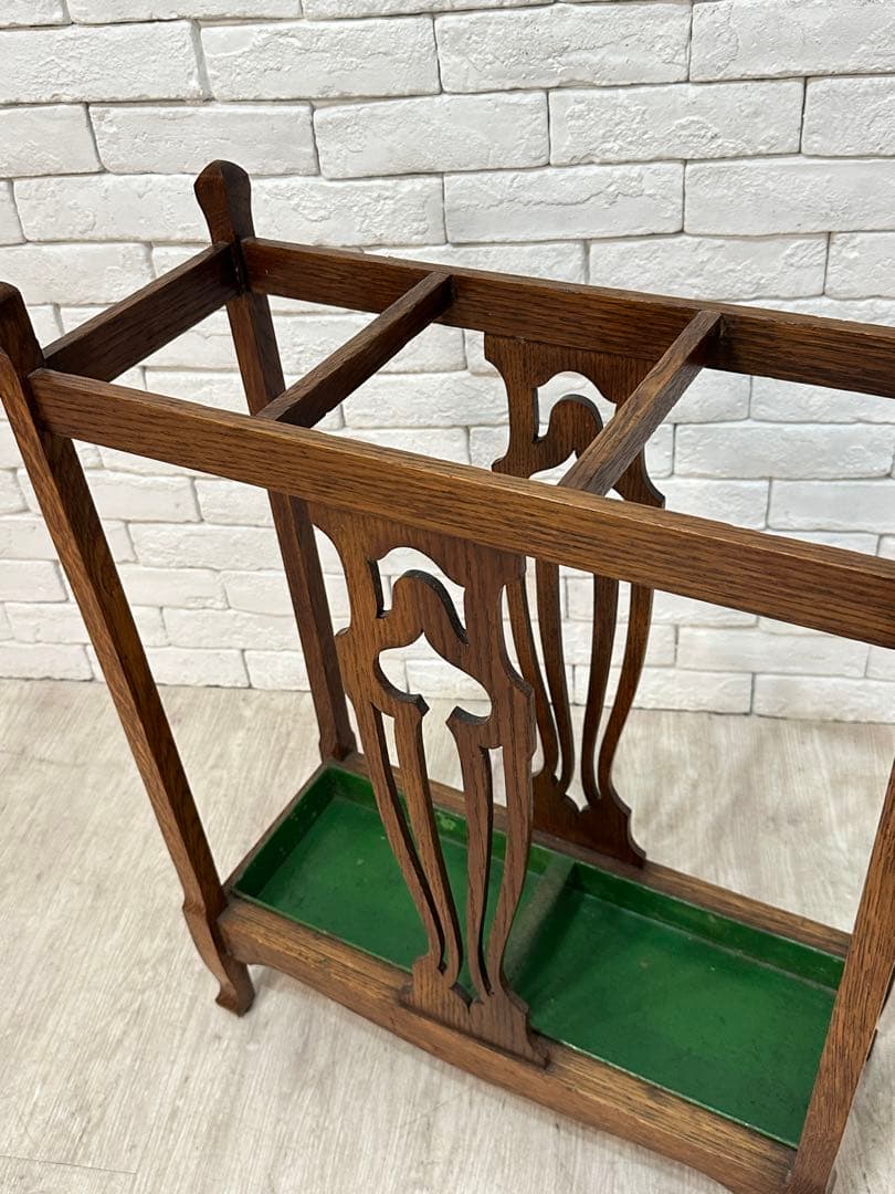 ⭐️【ディー】イギリス　アンティーク　傘立て　スタンド　オーク材　希少