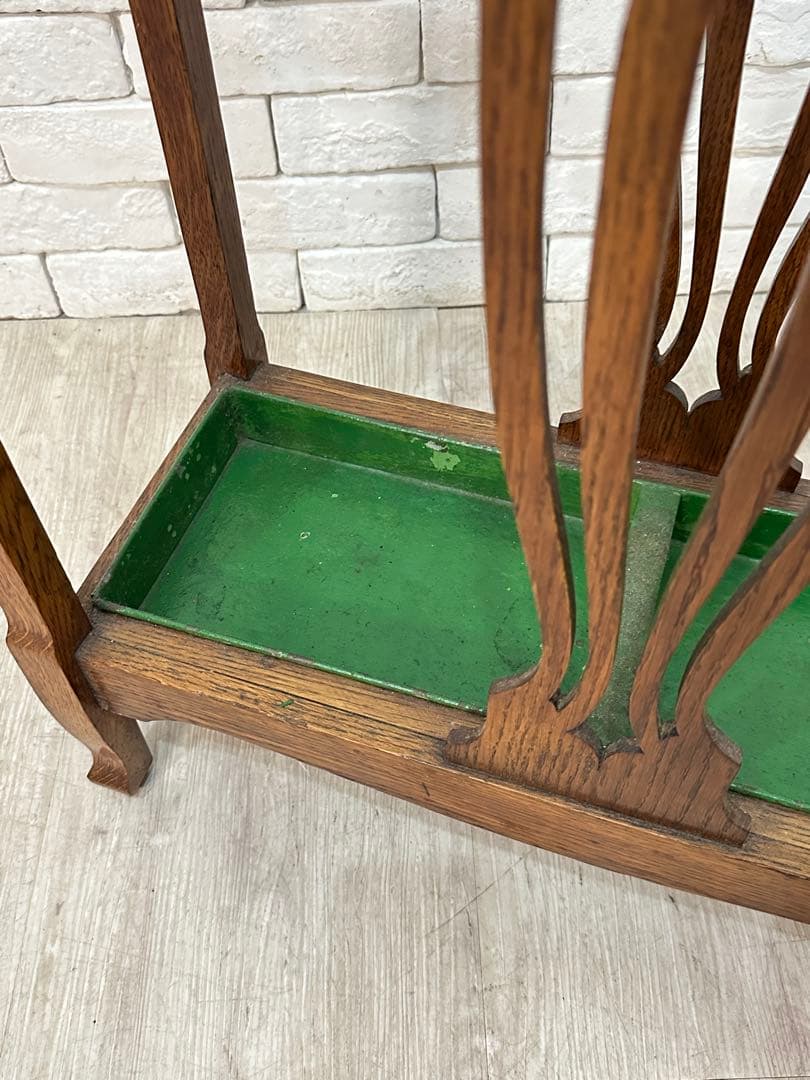 ⭐️【ディー】イギリス　アンティーク　傘立て　スタンド　オーク材　希少