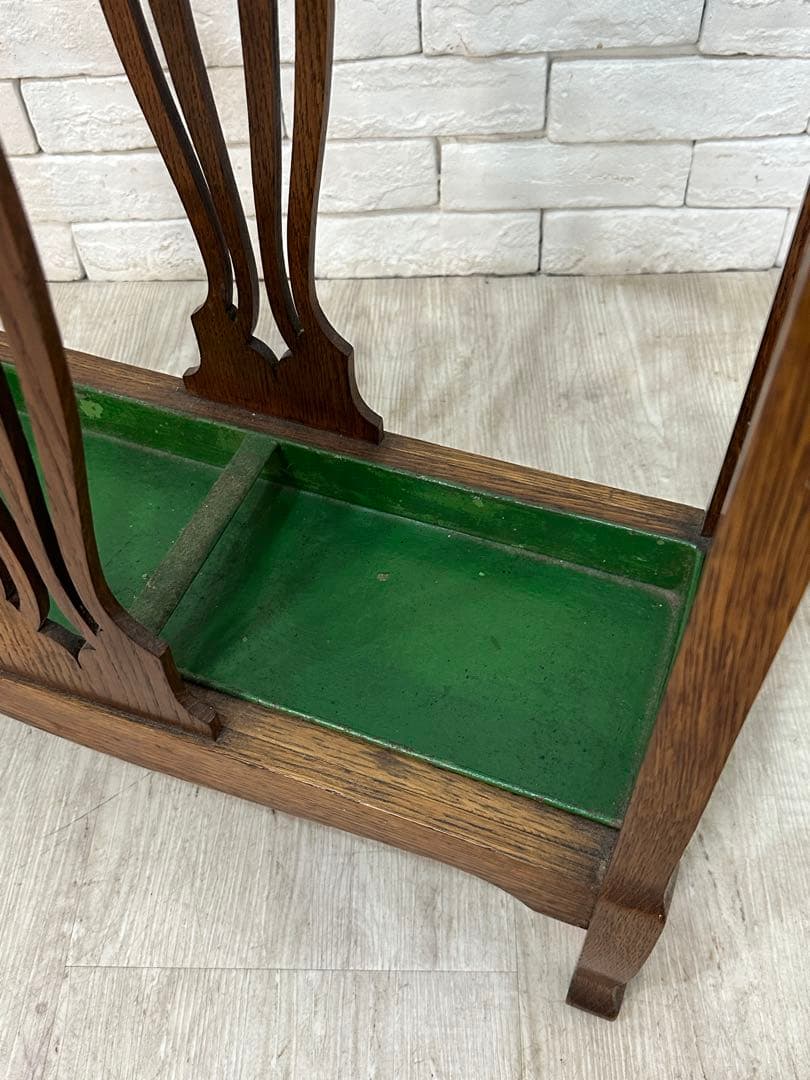 ⭐️【ディー】イギリス　アンティーク　傘立て　スタンド　オーク材　希少