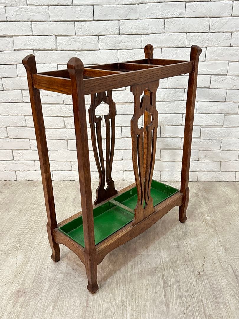 ⭐️【ディー】イギリス　アンティーク　傘立て　スタンド　オーク材　希少