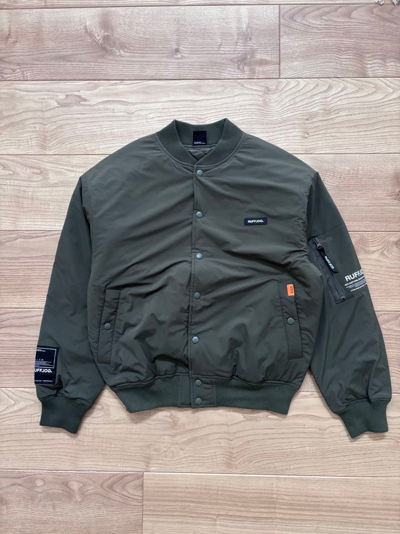 ラフログ　ラフロッグ　軽量パファースタジアムジャケット　S カーキ