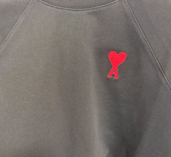 ✨ ami paris アミパリ 黒 トレーナー　サイズ L