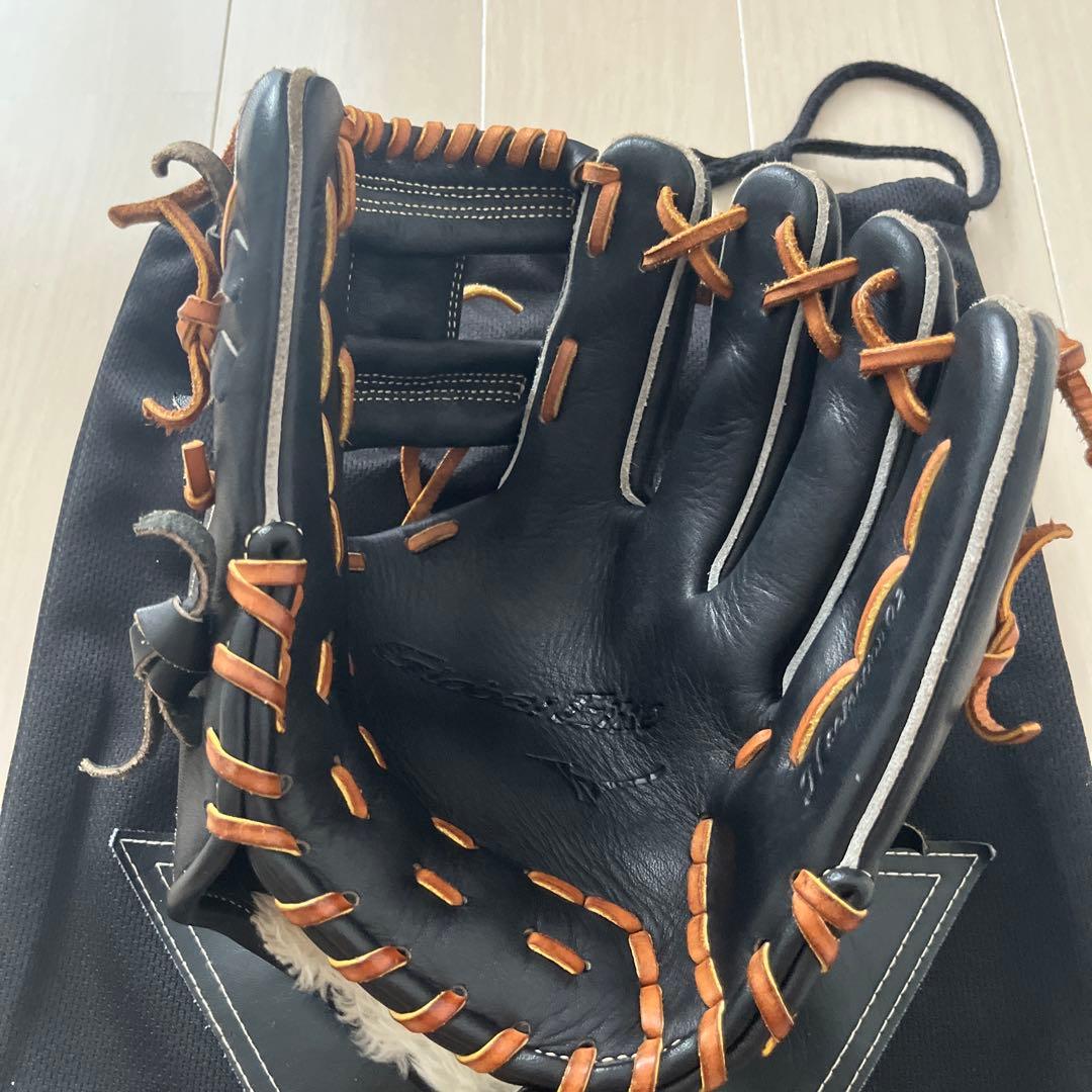 【わん】Mizuno グローバルエリート軟式野球グローブ 黒