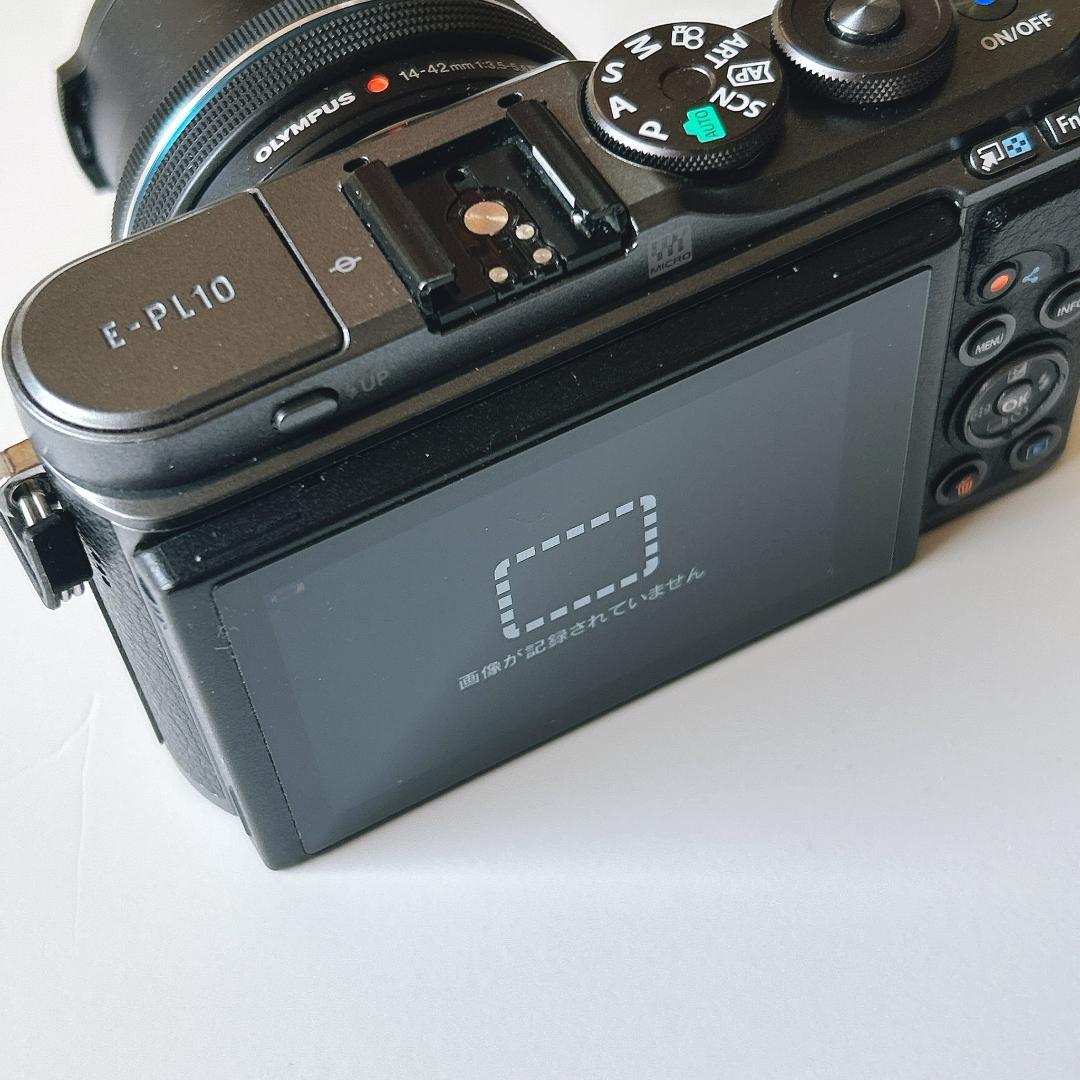 【OLYMPUS E-PL10 ミラーレス一眼カメラ　ブラック】スマホ転送