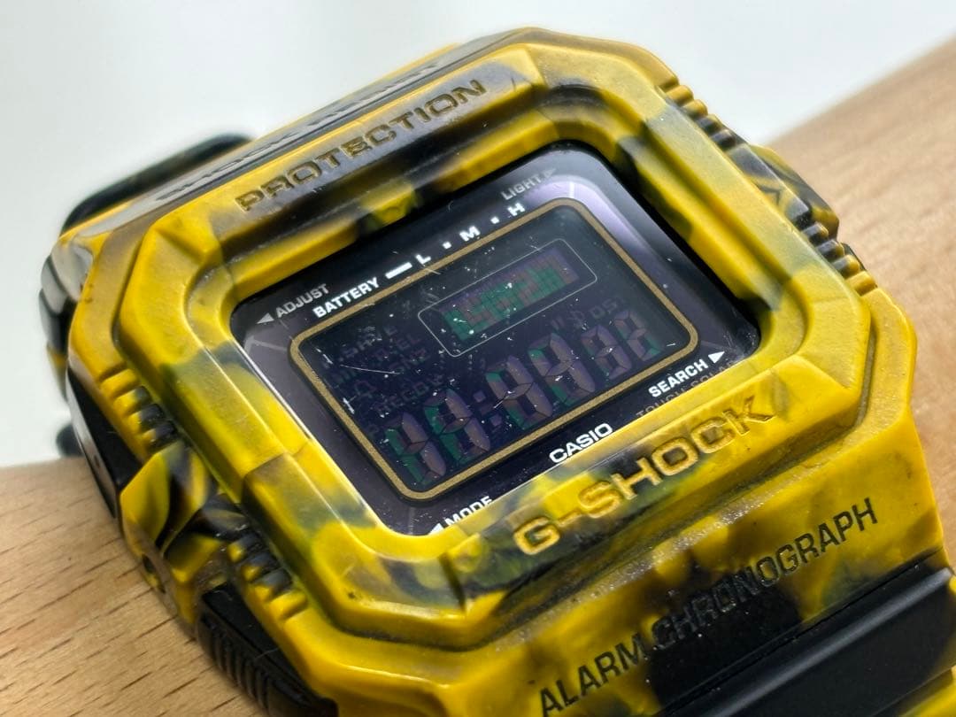 G-SHOCK/ジャミン/G-5500/迷彩/マーブル/カモ/ソーラー/イエロー