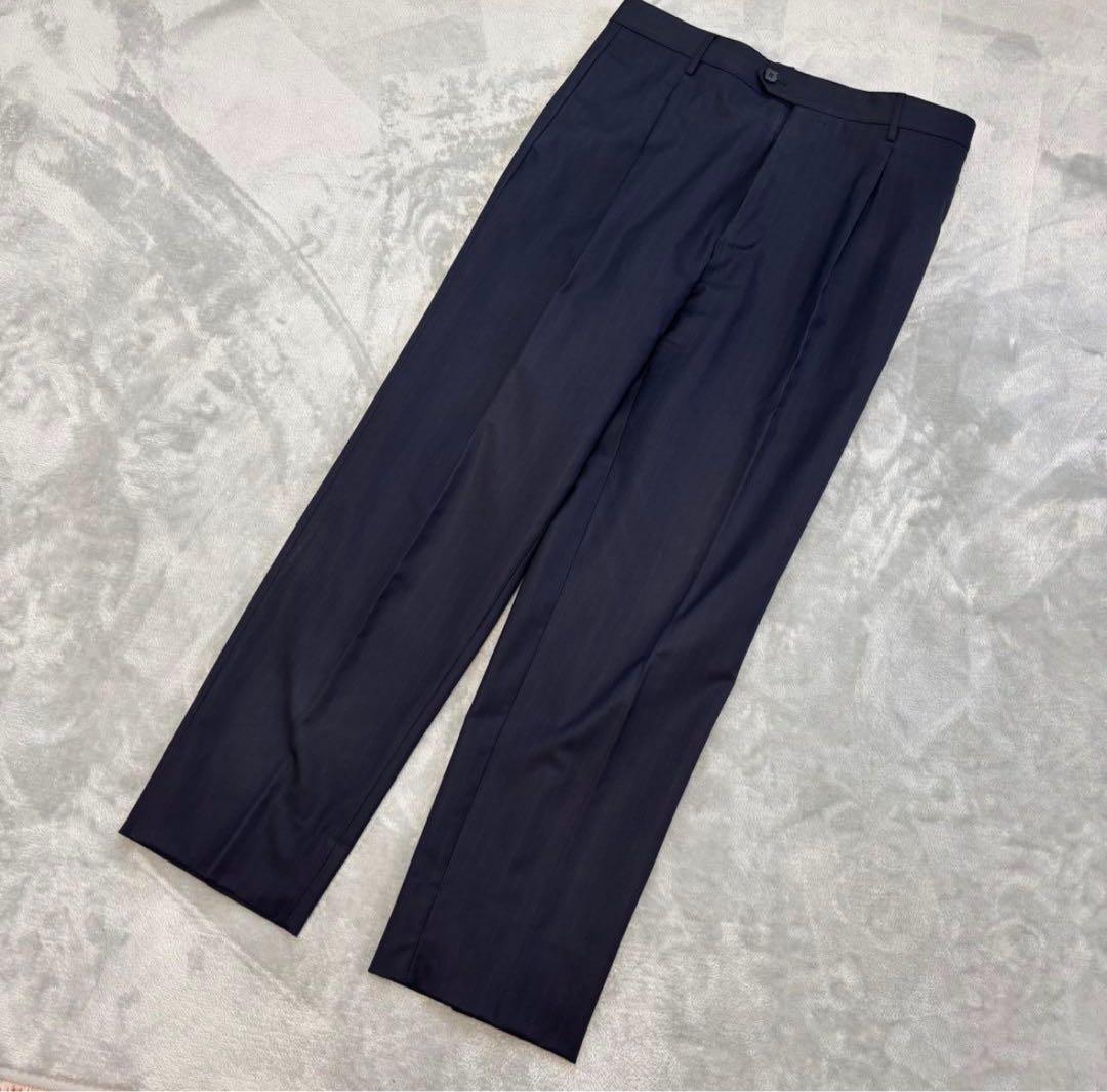 美品✨TAGLIATORE ×カノニコ セットアップスーツ 48 ネイビー 2B