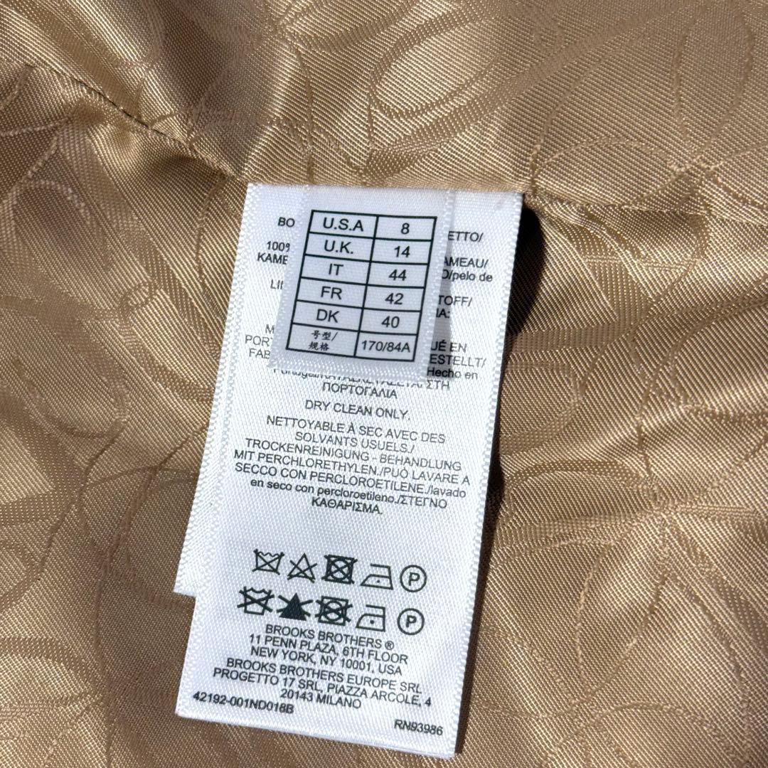 新品✨ブルックスブラザーズ✨キャメルヘア　ピークドラペルジャケット　Lサイズ