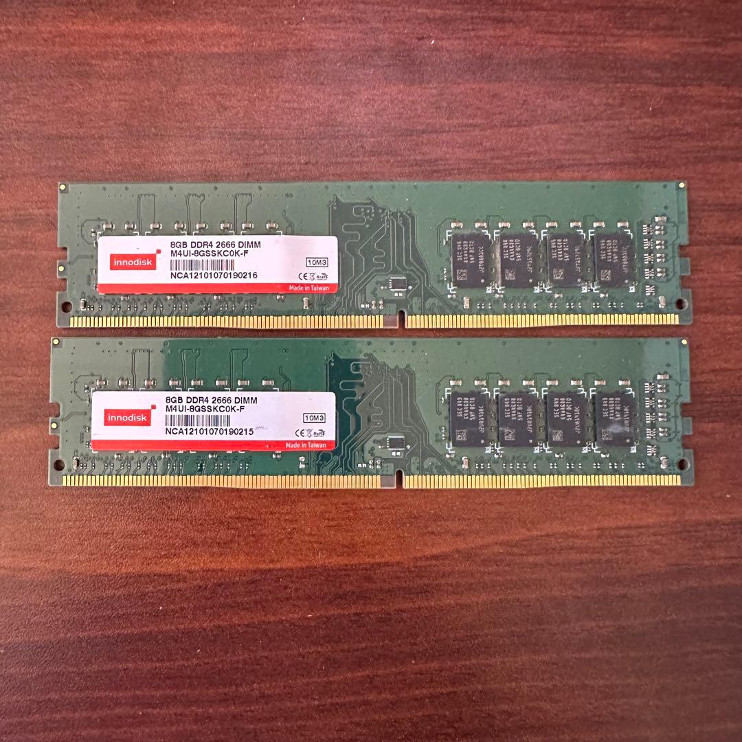メモリー innodisk DDR4-2666 8GB x2 16GB