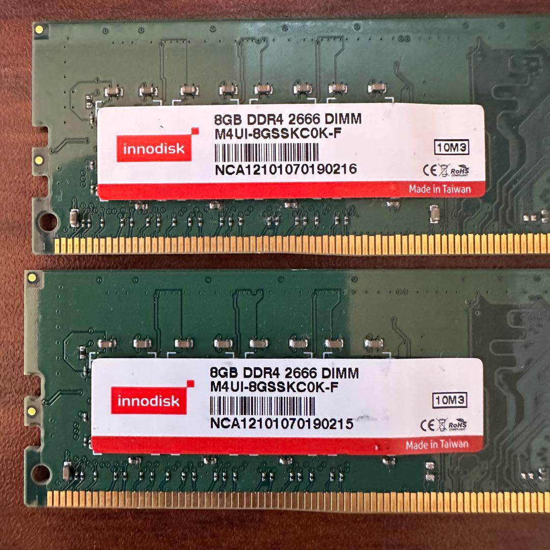 メモリー innodisk DDR4-2666 8GB x2 16GB
